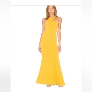 NBD canary yellow long dress/ gown